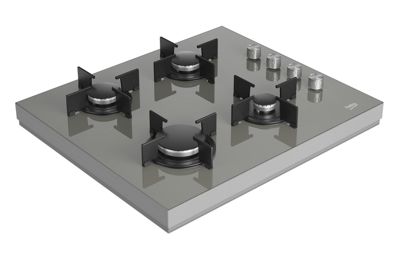 Beko BSTOC 828 G Set Üstü Gazlı Ocak 60 cm Gri Cam Yüzey