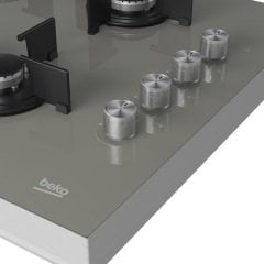 Beko BSTOC 828 G Set Üstü Gazlı Ocak 60 cm Gri Cam Yüzey