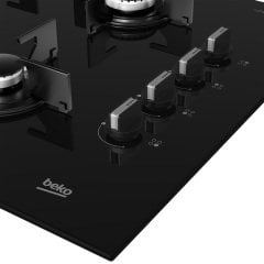 Beko BOCD T 6510 ES Gazlı Ocak Siyah Cam Yüzey